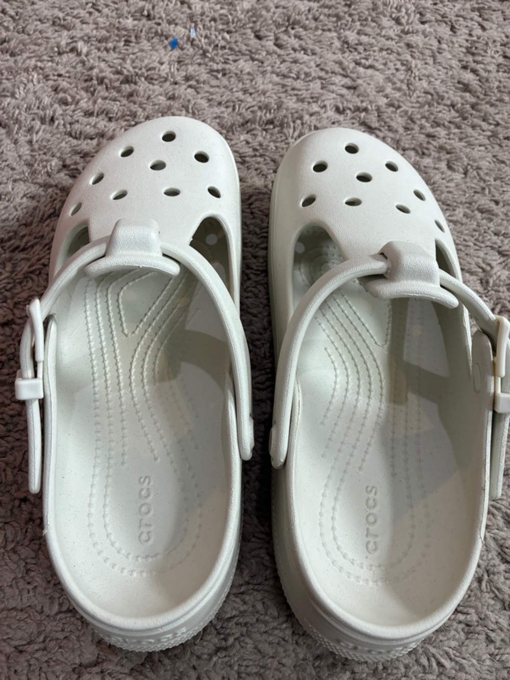 CROCS Classic Mary Jane Clog in Cream - Picture 3 of 5